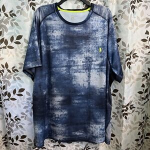 Polo Ralph Lauren Performance Blue Shirt Men's 4XB Green Pony XXXXL Thermovent